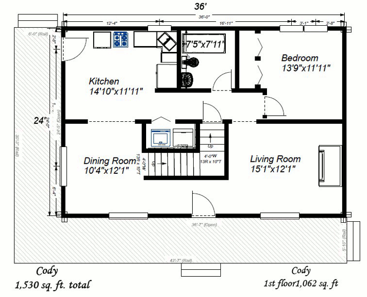 First floor Cody Floor plan