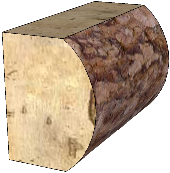 6x8 3-sided rustic house log